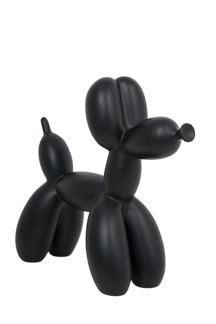 Matte Black Abstract Pit Bull Dog Mannequin