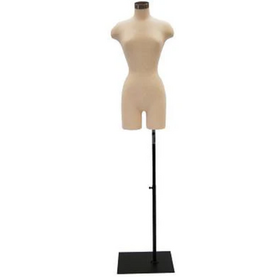 Female 3/4 Mannequin Torso with Half Leg & Shoulders: Size 6/8