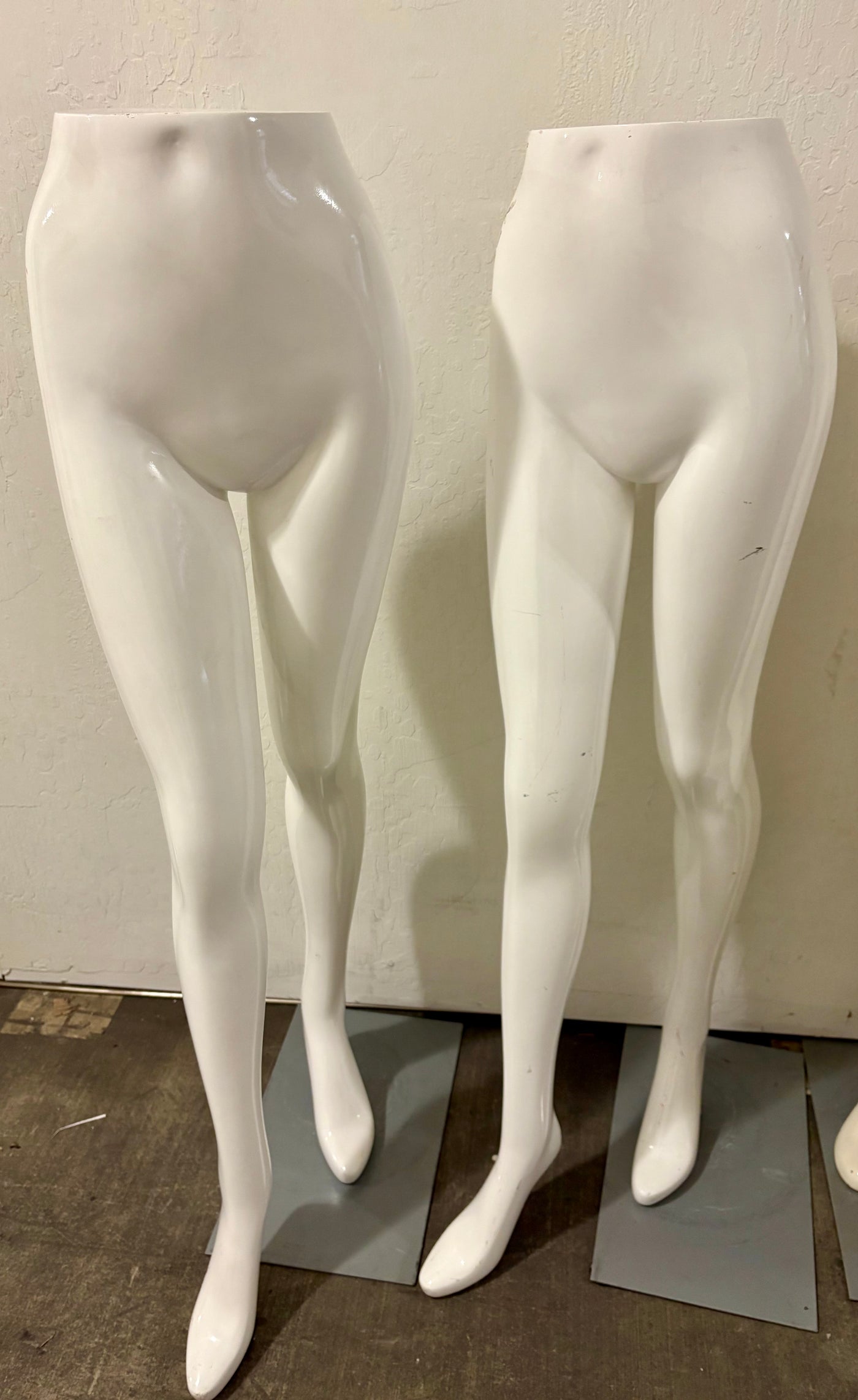 Used Female Mannequin Pant Legs - Glossy White #1