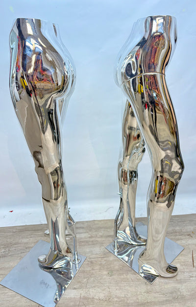 Nearly New Female Mannequin Pant Leg Forms - Chrome