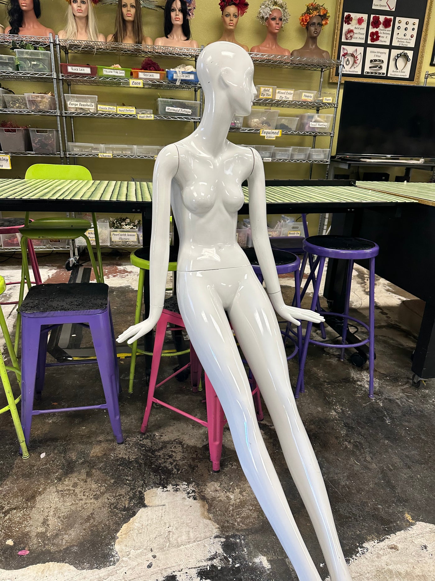 Used Seated Female Mannequin by Schlappi