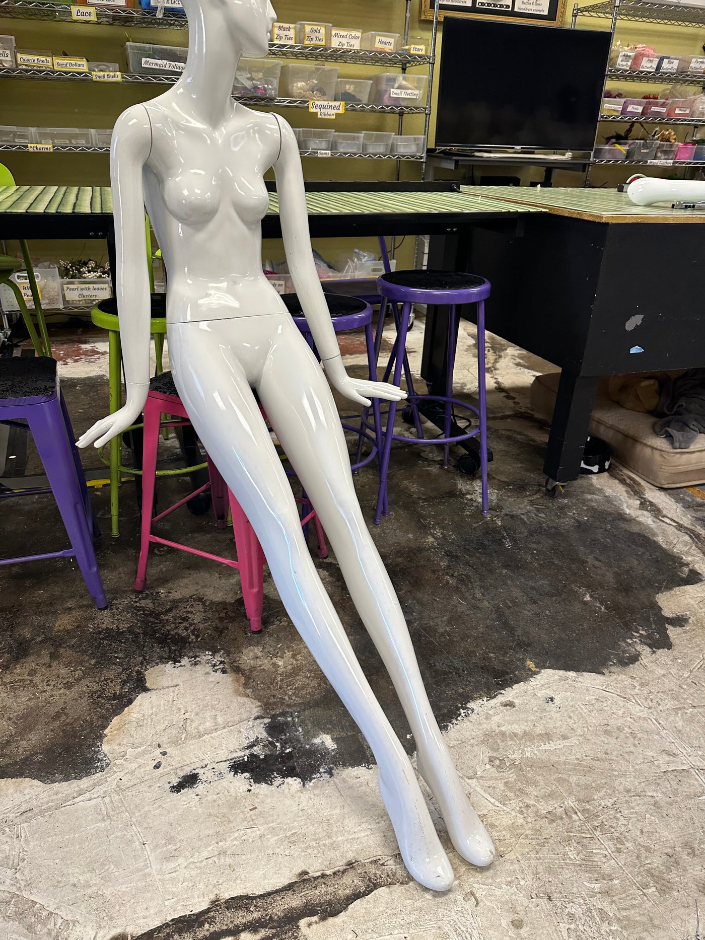 Used Seated Female Mannequin by Schlappi