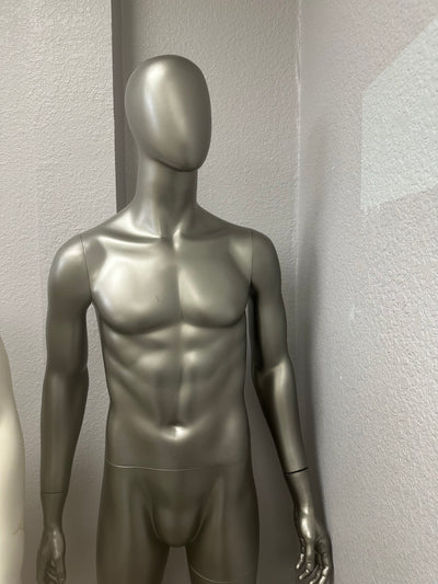 Nearly New Egghead Male Mannequin Metallic Gray