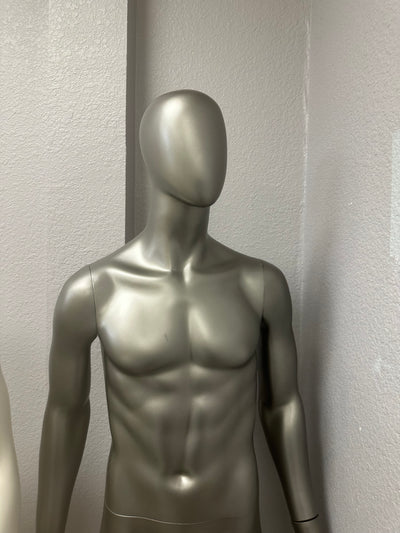 Nearly New Egghead Male Mannequin Metallic Gray