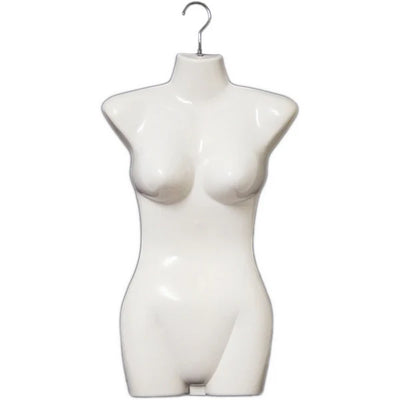 Female Mannequin 3/4 torso with Hollow Back - SET OF TWO