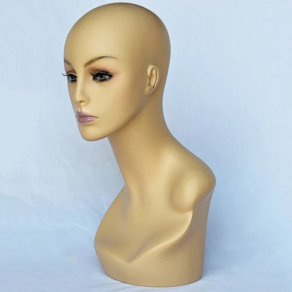 New Arrival plus size Fiberglass Realistic female mannequin heads