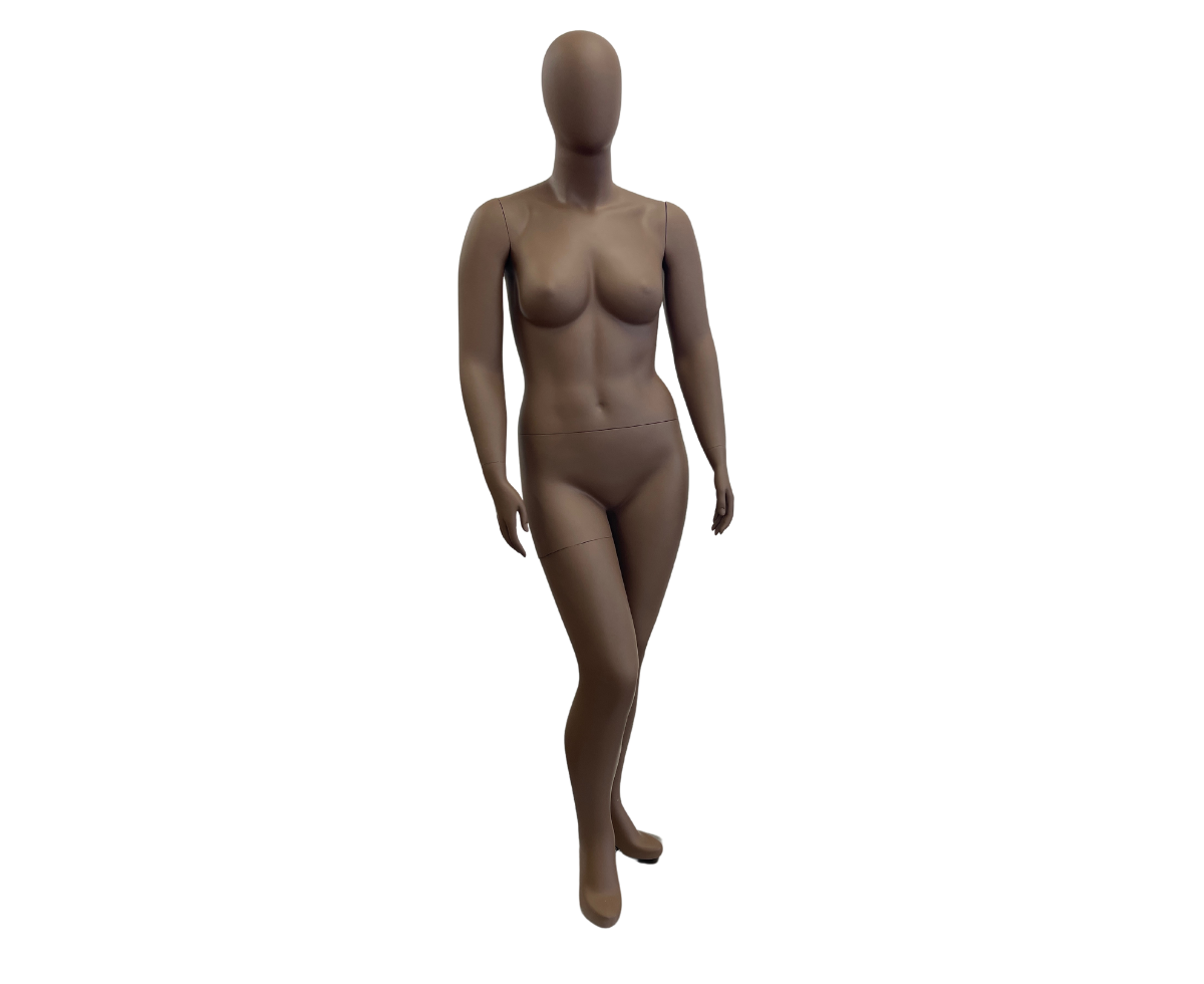 Plus-Size African American Female Egghead Mannequin