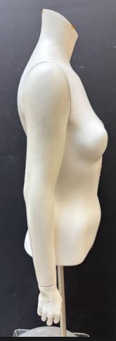 Used female mannequin torso with arms: WHITE