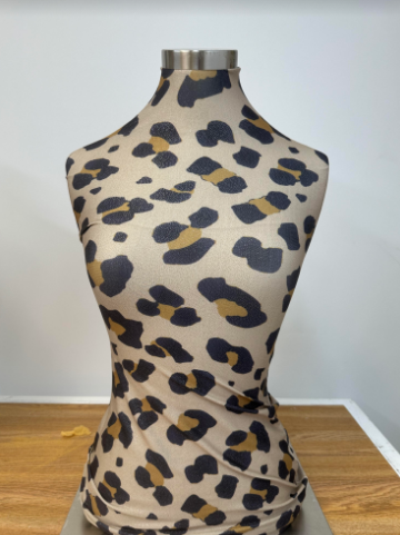 Used Female Mannequin Dress Form on Table Top Stand - Leopard Print ...