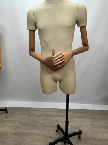 Used Male Mannequin Dress Form with Bendable Arms