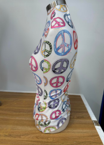 Used Female Dress Form - Peace Sign Cover