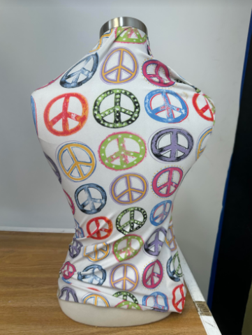 Used Female Dress Form - Peace Sign Cover