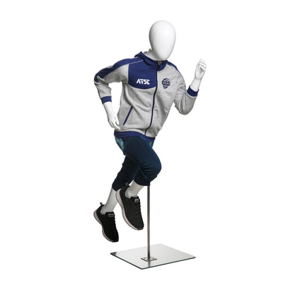 Egghead Male Youth Sports Mannequin: Running Pose