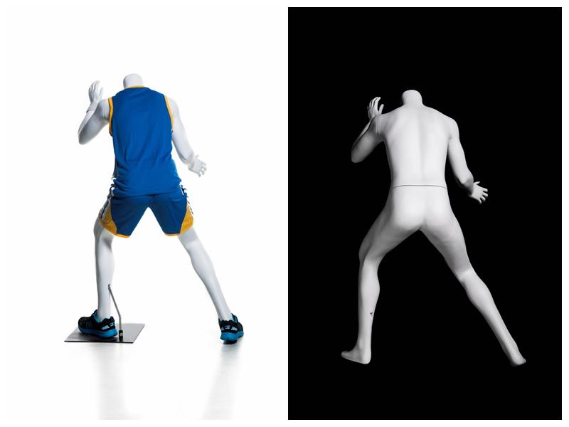 Basketball-posing Headless Male Youth Mannequin: Matte White – Mannequin  Madness