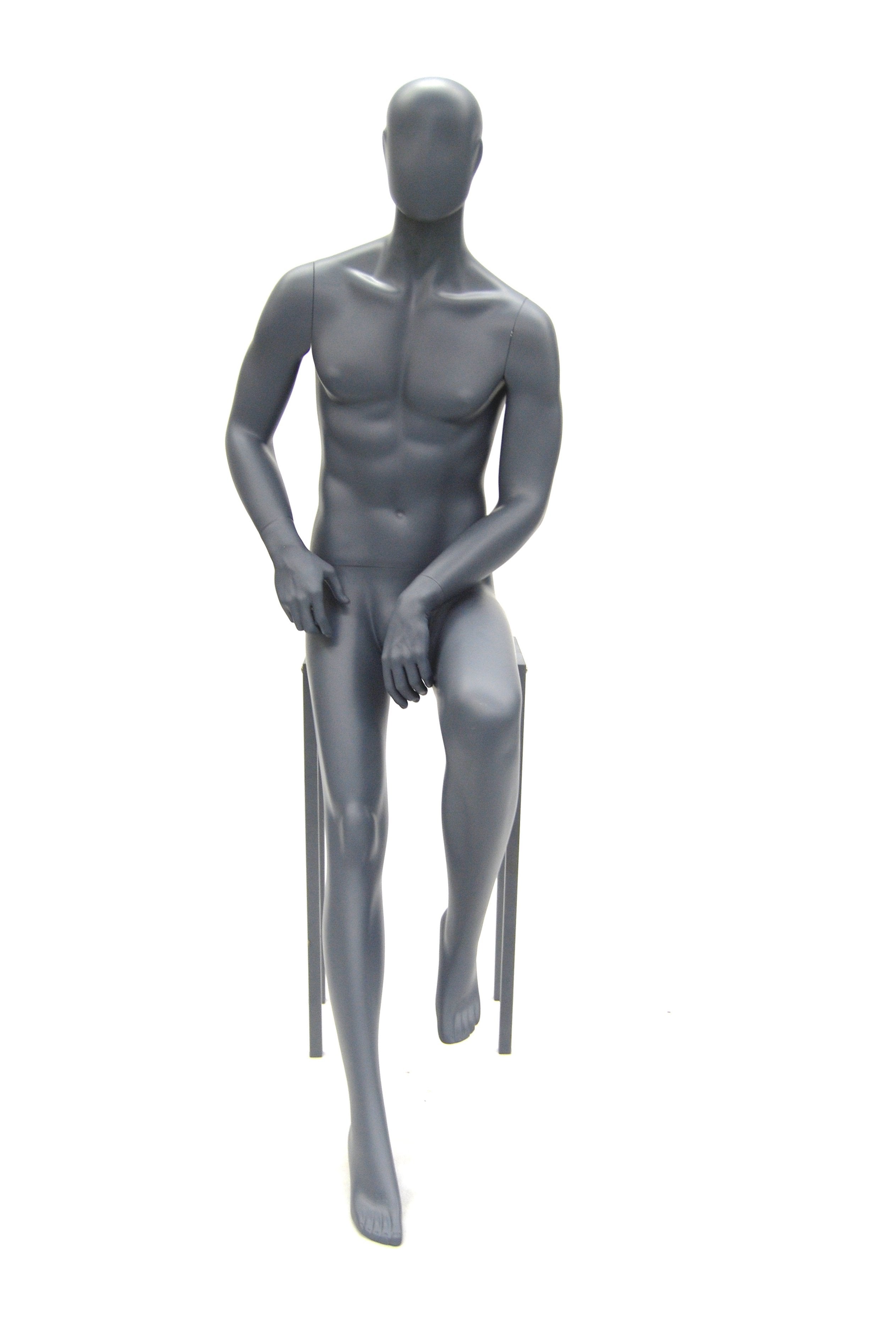 Male Egghead Full Body Mannequin in Standing Pose