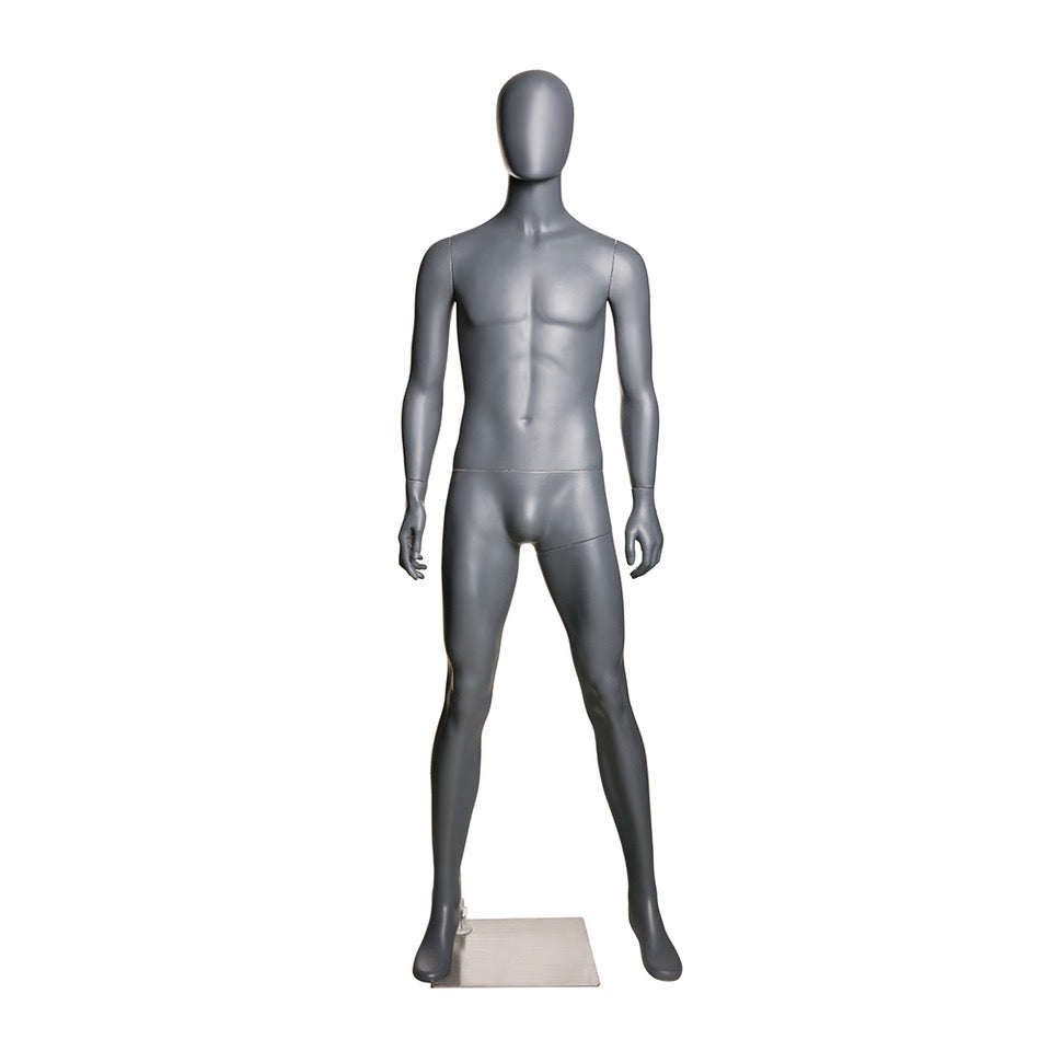 Egghead Male Full Body Mannequin 2: Matte Grey – Mannequin Madness