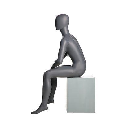 Sitting Male Mannequin With Egg Head Subastral