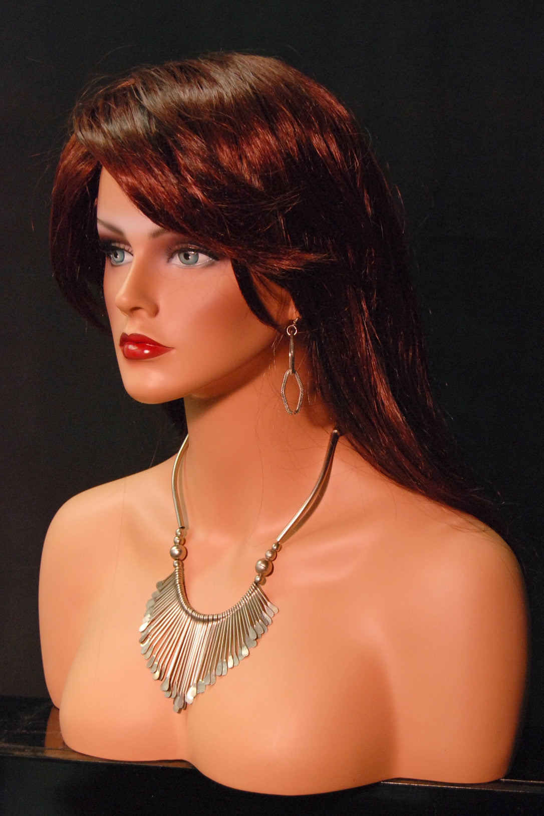 Realistic Female Mannequin Head Form with Pierced Ears