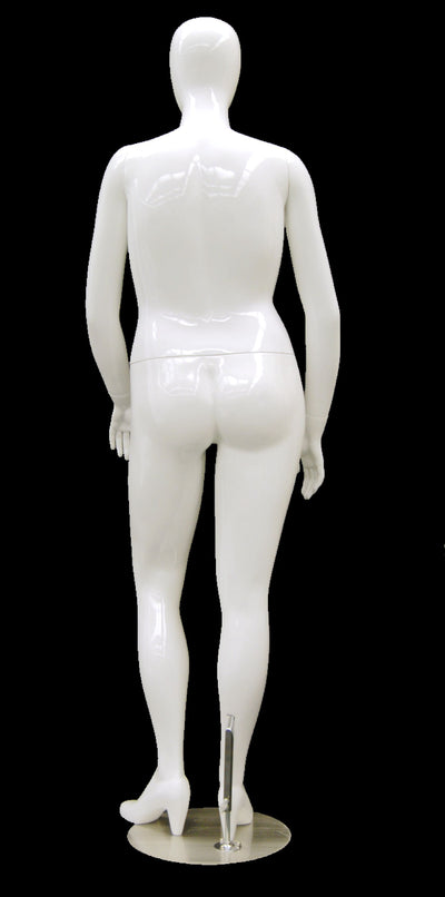 Nancy 2: Plus Size Female Egghead Mannequin Glossy White