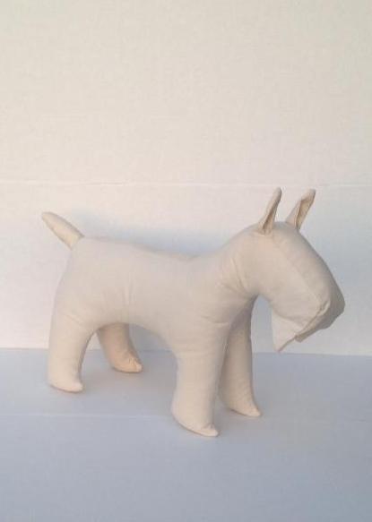 Medium Terrier Dog Mannequin: Glossy or Shiny White – Mannequin